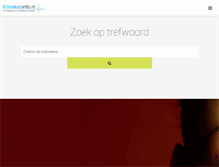Tablet Screenshot of kliniekeninfo.nl